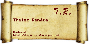 Theisz Renáta névjegykártya